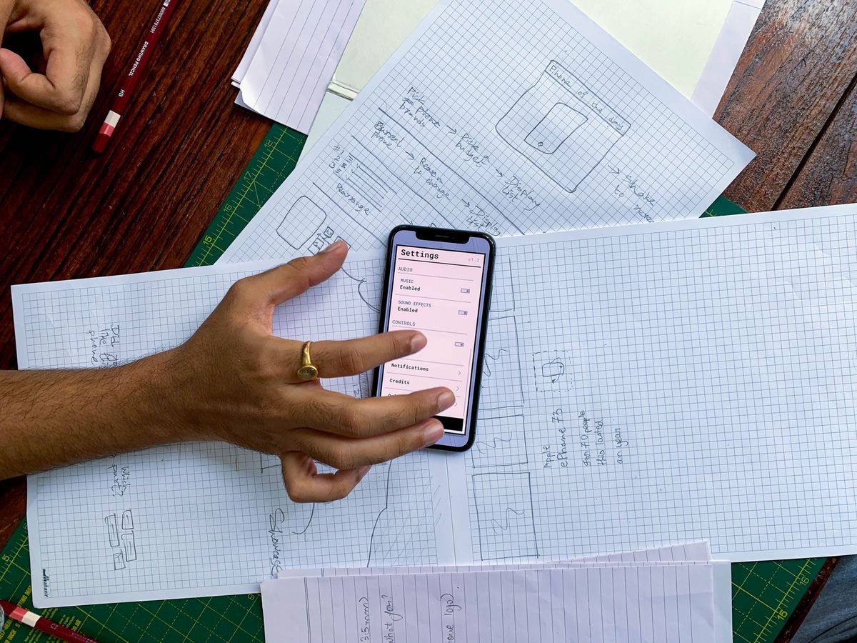 Flutter app screen